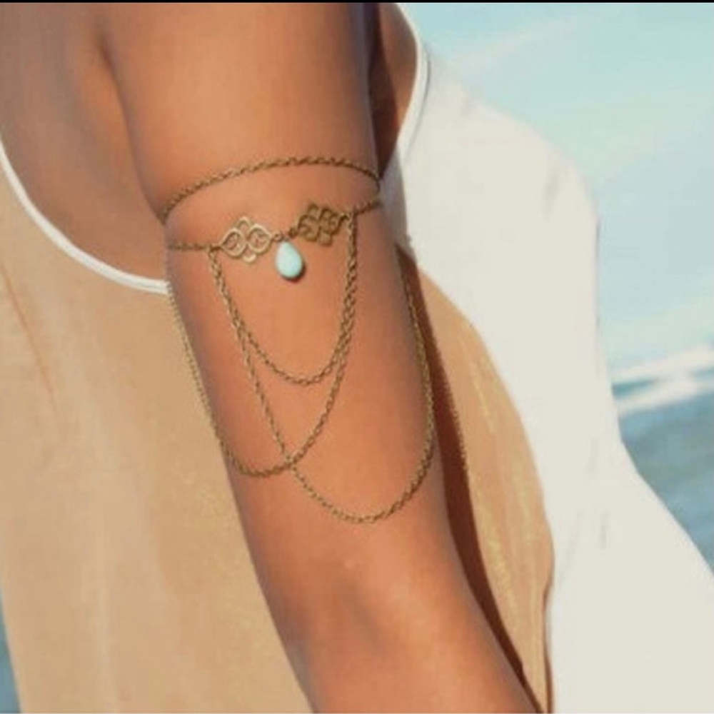 Silver Chain Armlet Bracelet